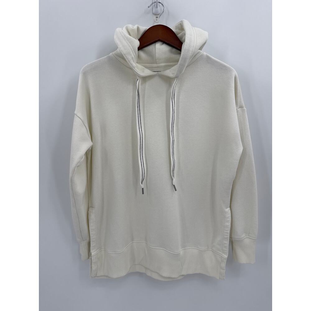 Aerie Ivory Oversized Hoodie Pullover Drawstring Fleece Sweatshirt Small